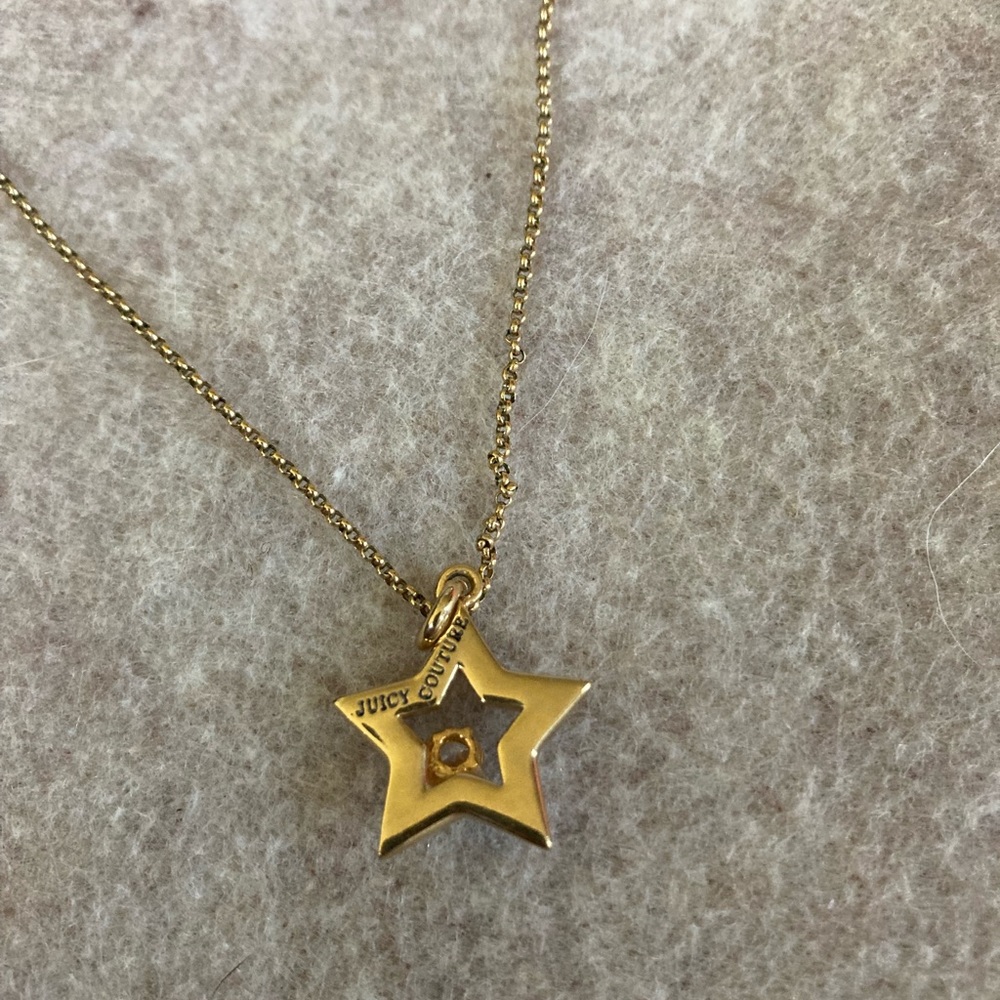Juicy Couture Gold Rhinestone Star Necklace ⭐️⭐️⭐️ - Picture 4 of 8